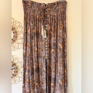 Rachel Zoe Leopard Print Maxi Skirt